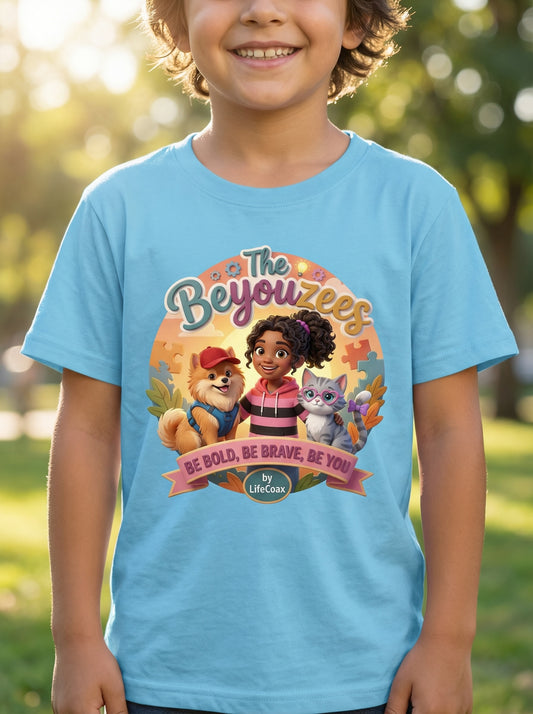 The Beyouzees "Be Bold, Be Brave, Be You" CHILD T-Shirt: Bright Fun, Big Heart, Full of YOU!